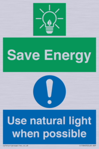 Save Energy - Use natural light when possible